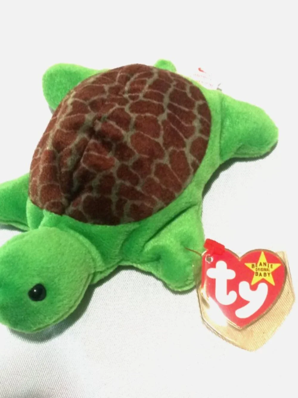 TY Beanie Baby Speedy The Turtle 1994 Plush Stuffed Animal With Tags VTG